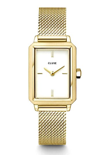 CLUSE Fluette Gold Milanese mesh watch