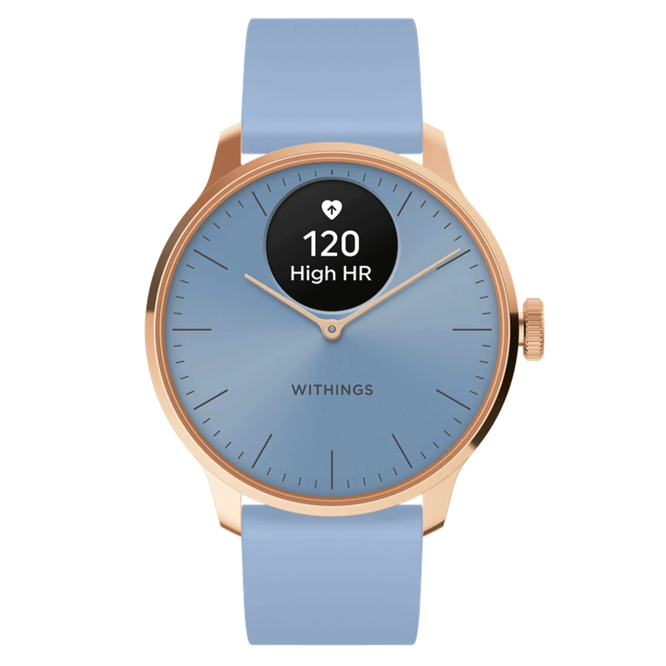Montre connectée Withings ScanWatch Light cadran bleu bracelet silicone bleu 37 mm