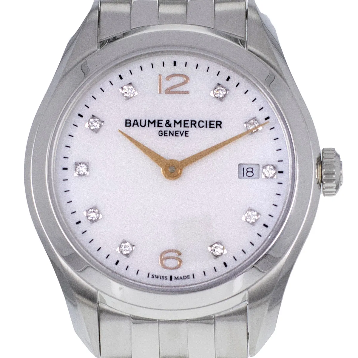 * Montre d'occasion BAUME & MERCIER clifton acier