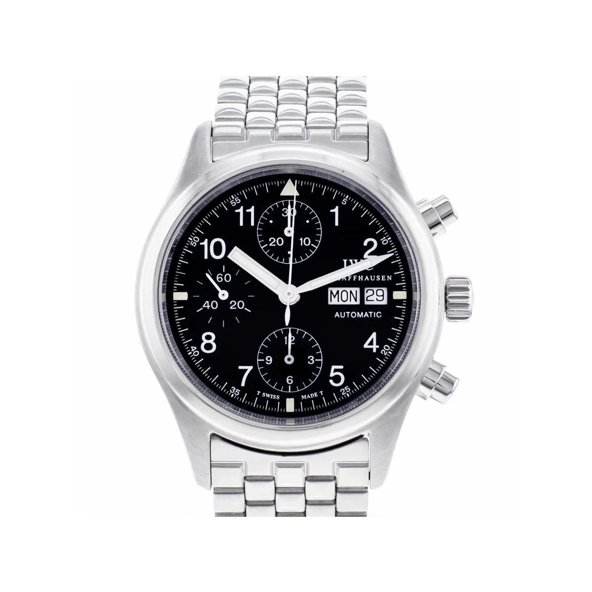 Montre d'occasion IWC Pilot homme automatique chronographe acier