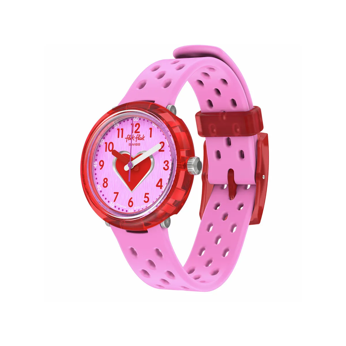 Montre FLIK FLAK bubbly hours enfant bracelet silicone rose