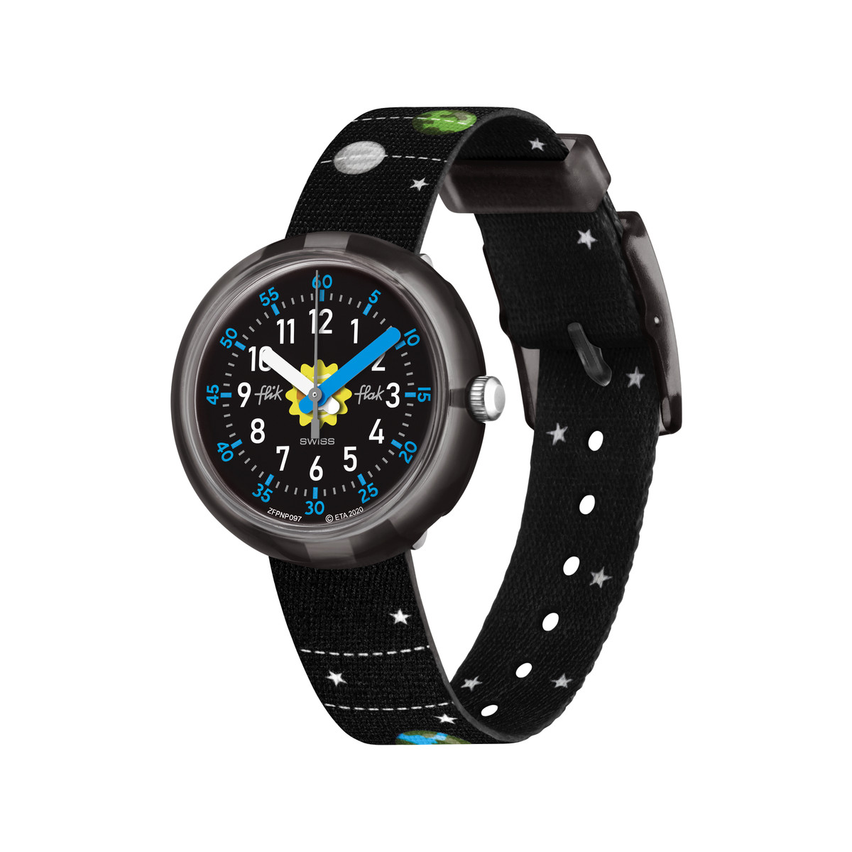 Montre Flik Flak enfant noir matériaux biosourcés