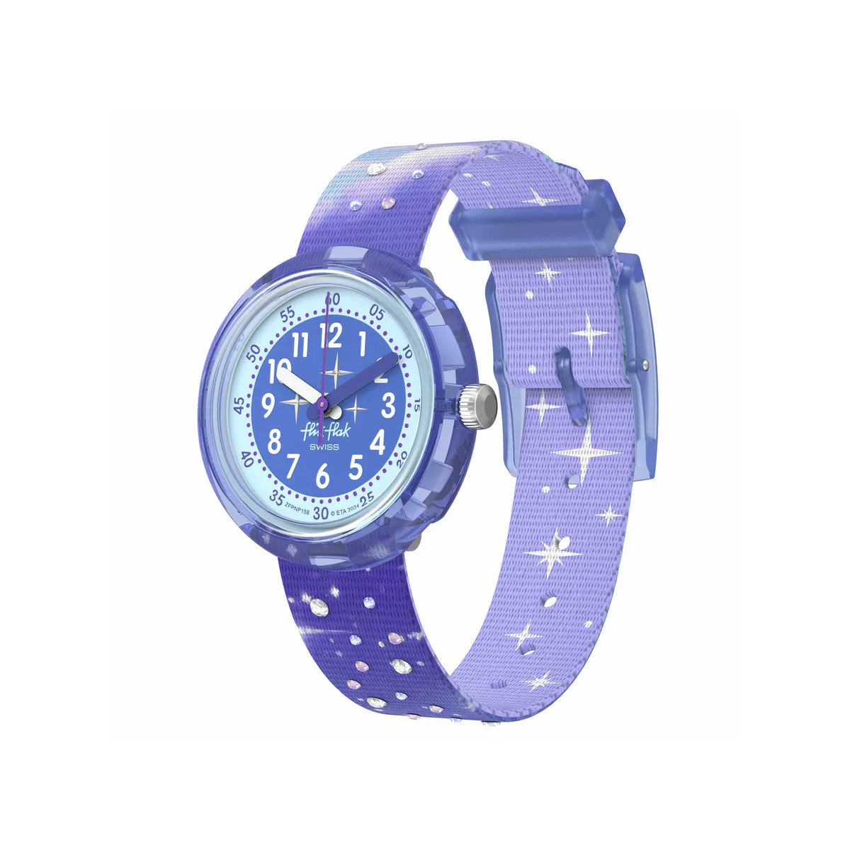 Montre FLIK FLAK mystic land enfant bracelet pet recycle violet