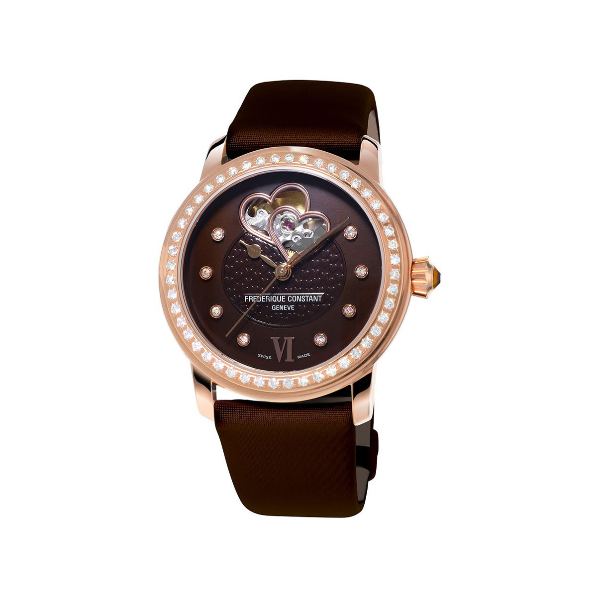 Montre Frederique Constant femme acier diamant