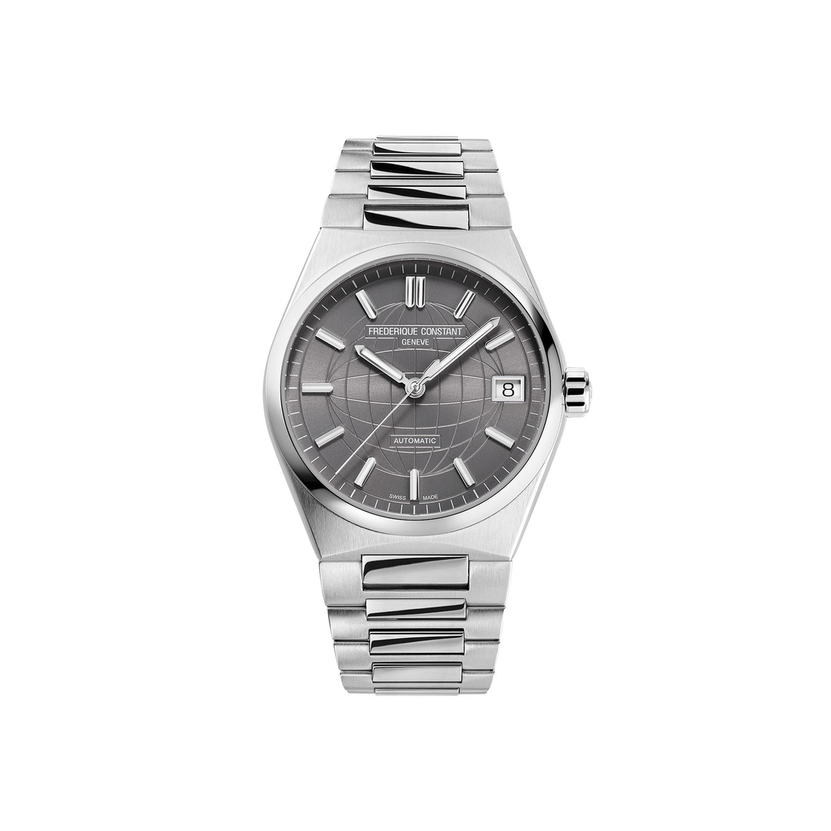 Montre Frédérique Constant femme automatique acier et caoutchouc