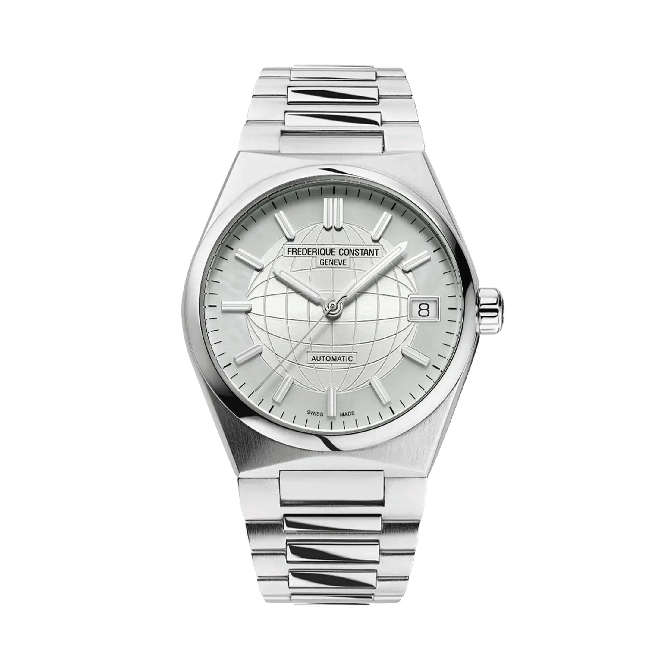 Montre Frédérique Constant Highlife Ladies automatique cadran blanc bracelet acier 34 mm