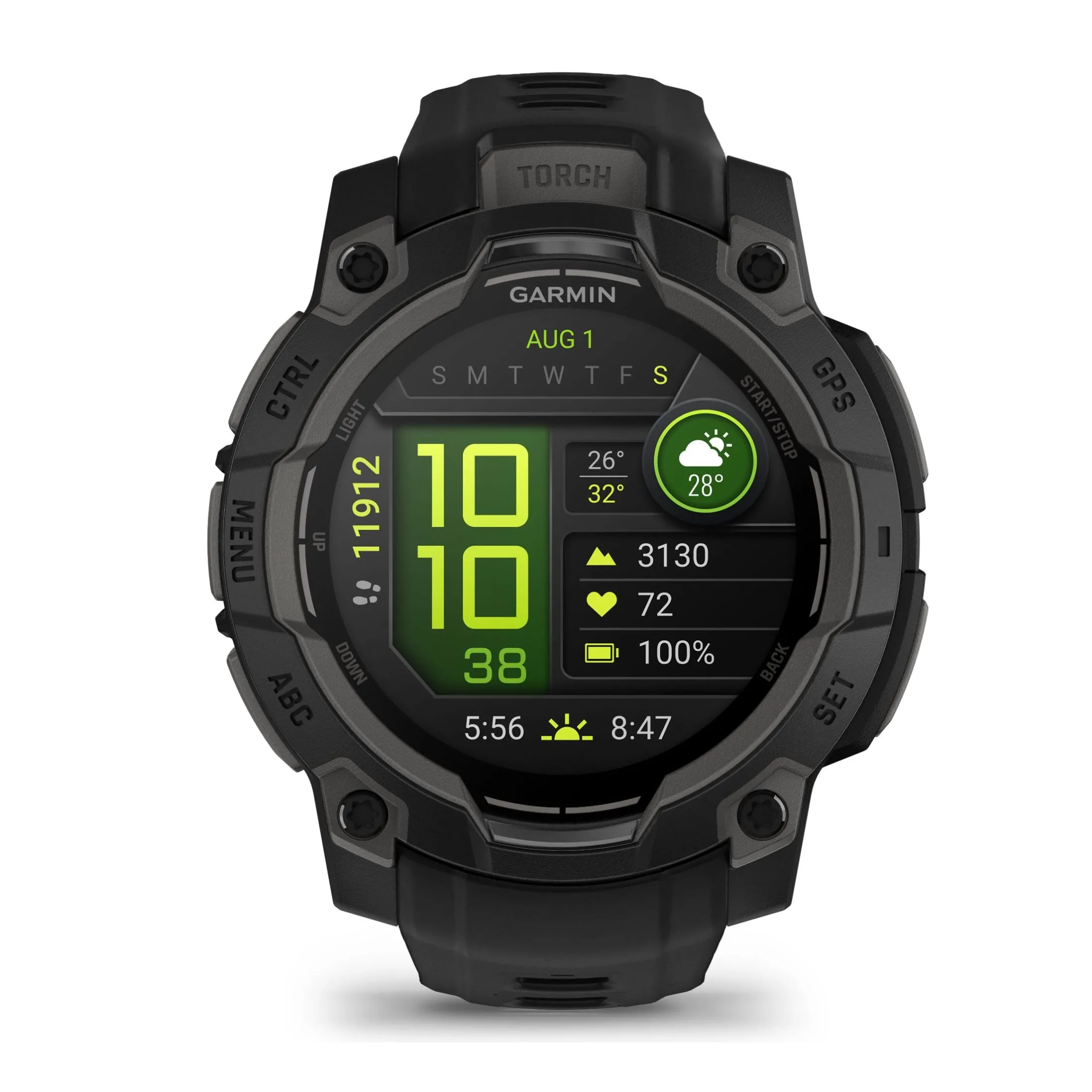 Montre Garmin Instinct 3 AMOLED bracelet silicone noir 45 mm