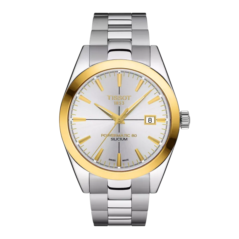 Montre Homme Tissot Gtleman Powermatic 80 argenté bracelet acier - Réf. T9274074103101