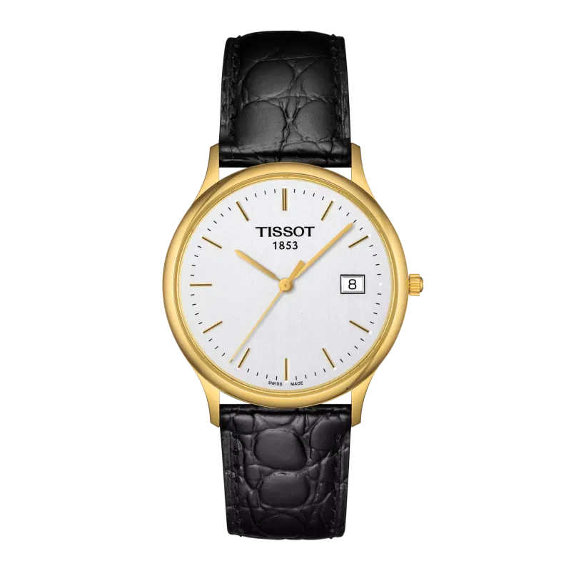 Montre Homme Tissot Nordic Gold blanc bracelet cuir noir - Réf. T9134101603101