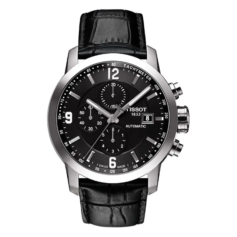 Montre Homme Tissot PRC 200 noir bracelet cuir - Réf. T0554271605700