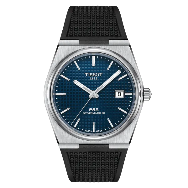 Montre Homme Tissot PRX automatique bleu bracelet textile - Réf. T1374071704100