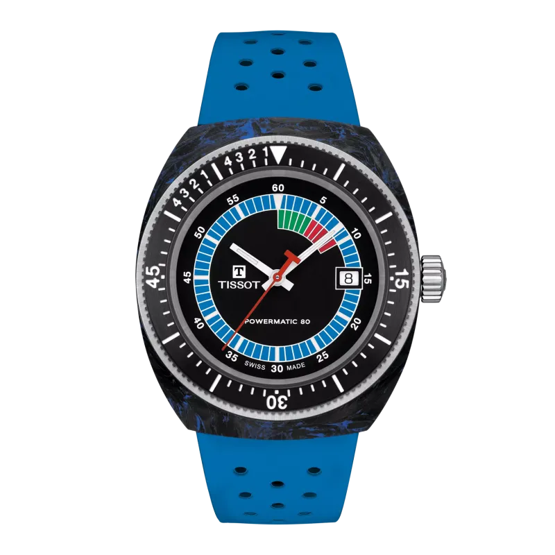 Montre Homme Tissot Sideral noir bracelet silicone - Réf. T1454079705701