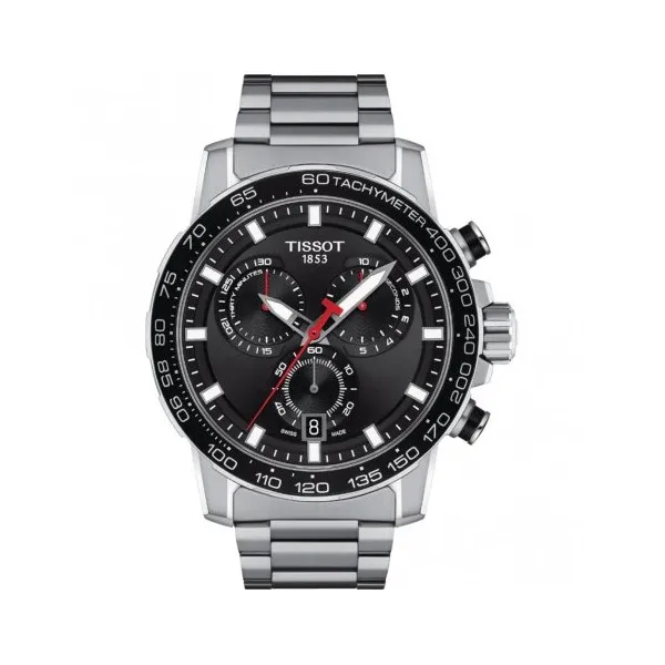 Montre Homme Tissot Super Sport noir bracelet acier - Réf. T1256171105100