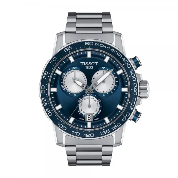 Montre Homme Tissot Super Sport bleu bracelet acier - Réf. T1256171104100