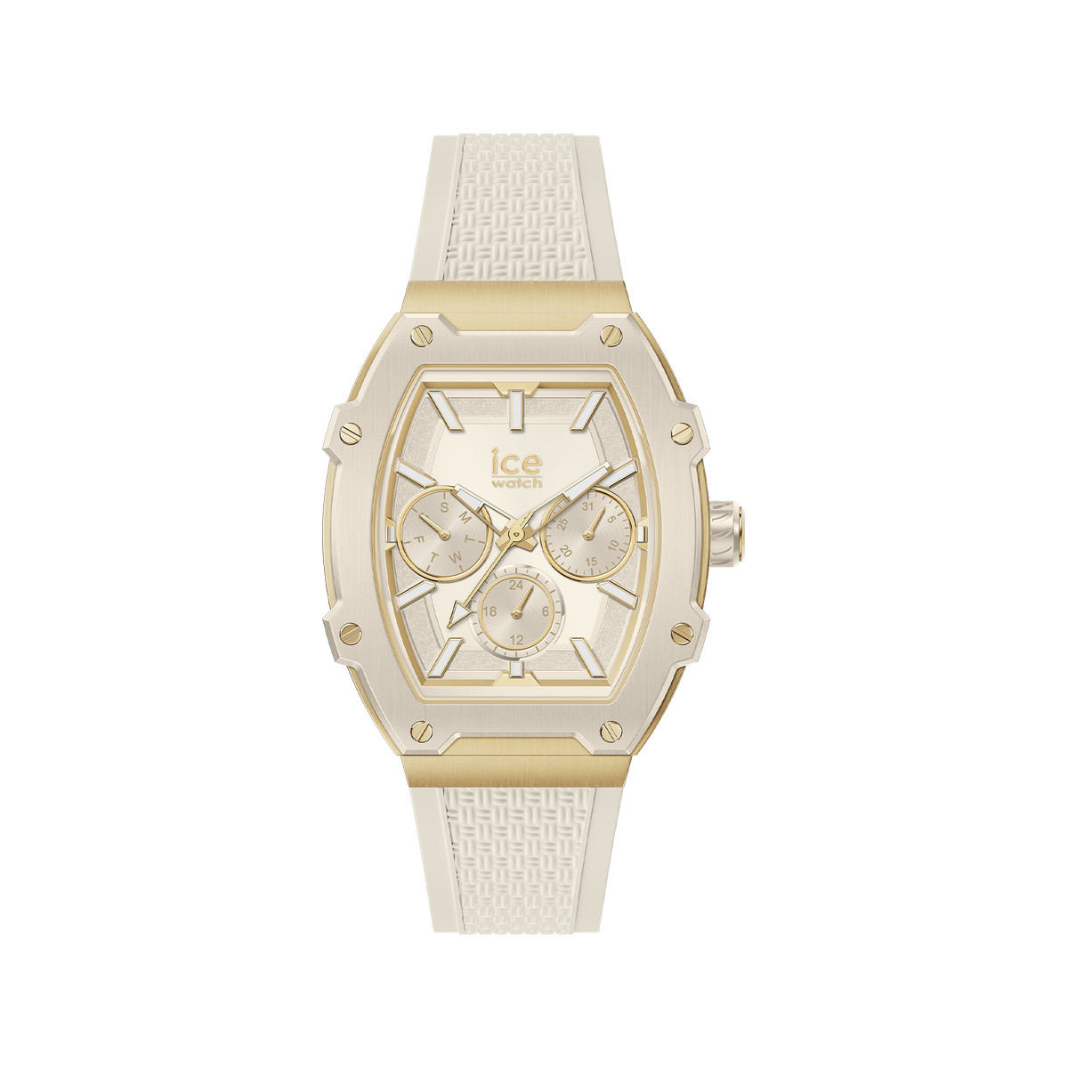 Montre ICE WATCH Ice boliday femme bracelet silicone beige