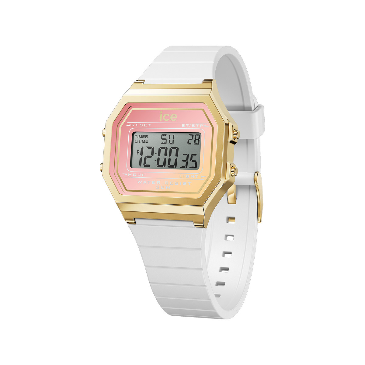 Montre ICE WATCH Ice digit retro femme bracelet silicone blanc