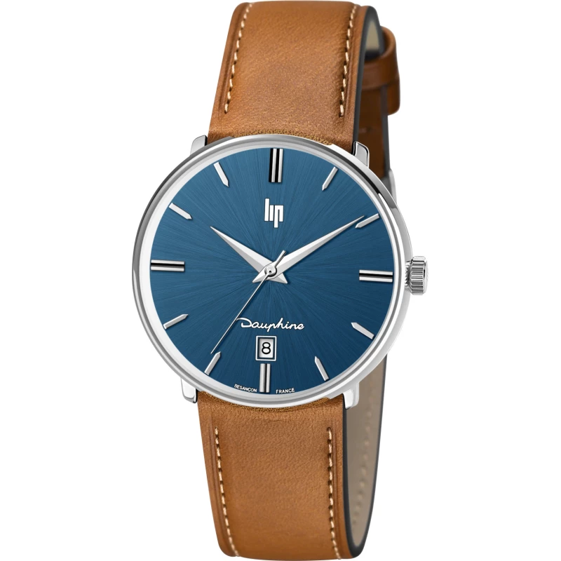 Montre Homme Lip Dauphine 38mm cadran bleu671429