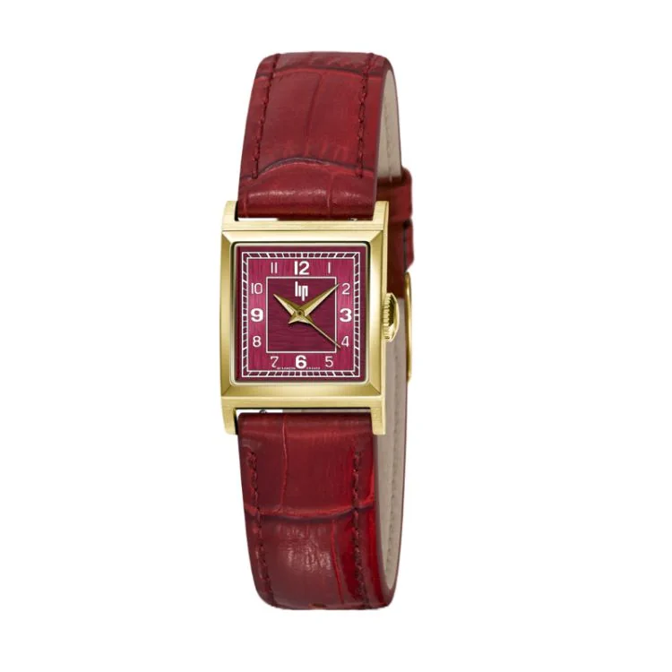 Montre LIP - C18 Churchill - Cuir Rouge