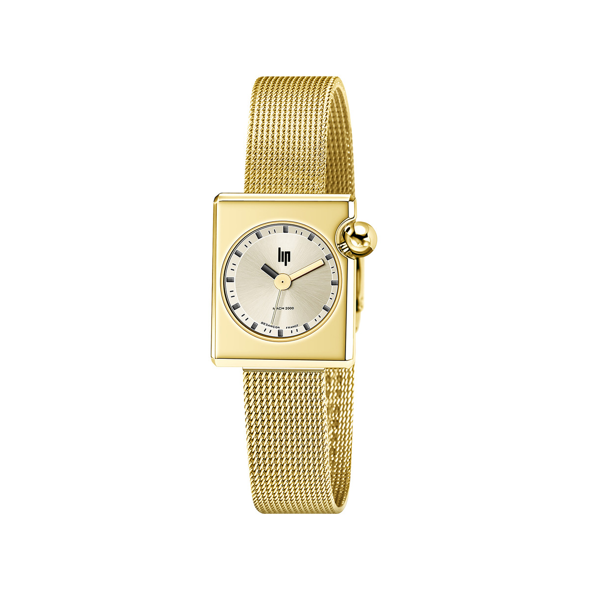 Montre LIP femme acier doré jaune bracelet métal doré jaune