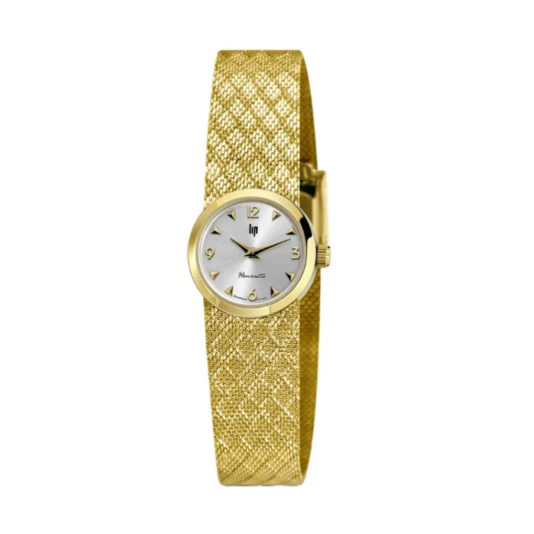 Montre LIP - Henriette 22mm - Doré - Cadran Argenté