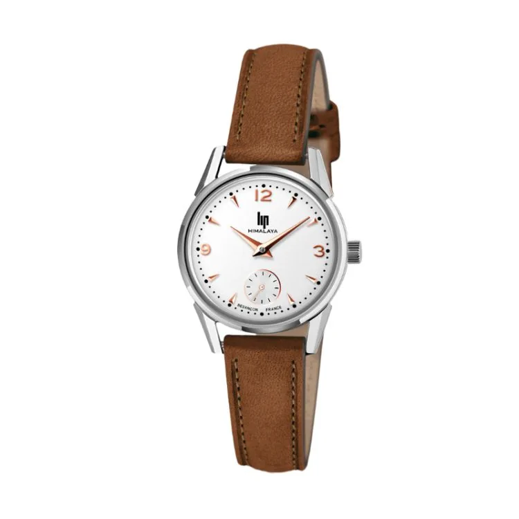 Montre LIP - Himalaya 29mm - Cuir Marron - Dorée Rose