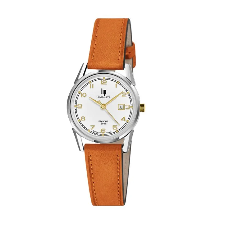 Montre LIP - Himalaya 29mm - Cuir Orange