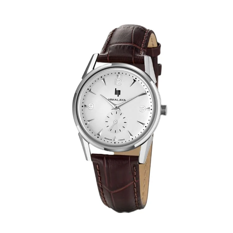Montre LIP - Himalaya 35 mm - Seconde Excentrée - Cuir Marron