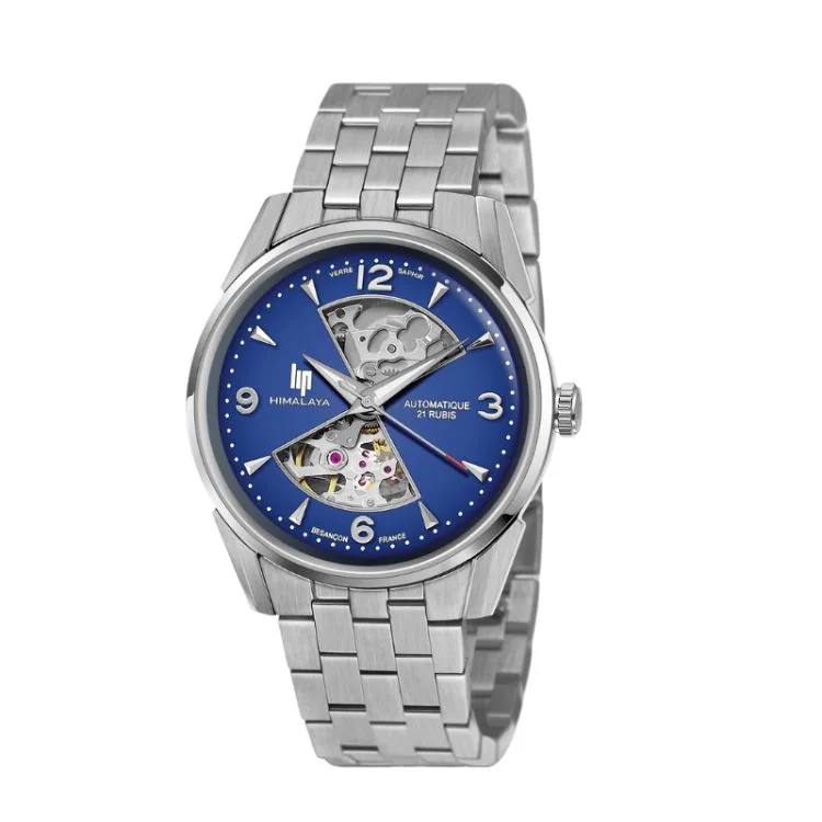 Montre LIP - Himalaya 40 mm - Sablier - Squelette Automatique - Acier