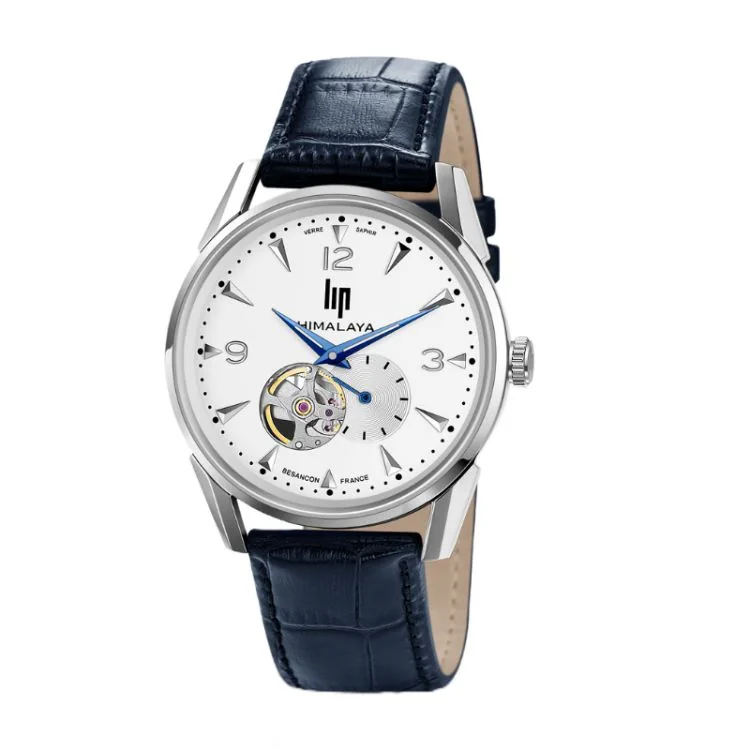 Montre LIP - Himalaya 40mm - Automatique Cœur Battant - Cuir Bleu