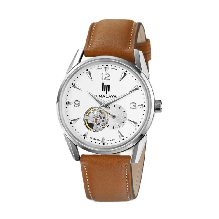 Montre LIP - Himalaya 40mm - Automatique Cœur Battant - Cuir Marron