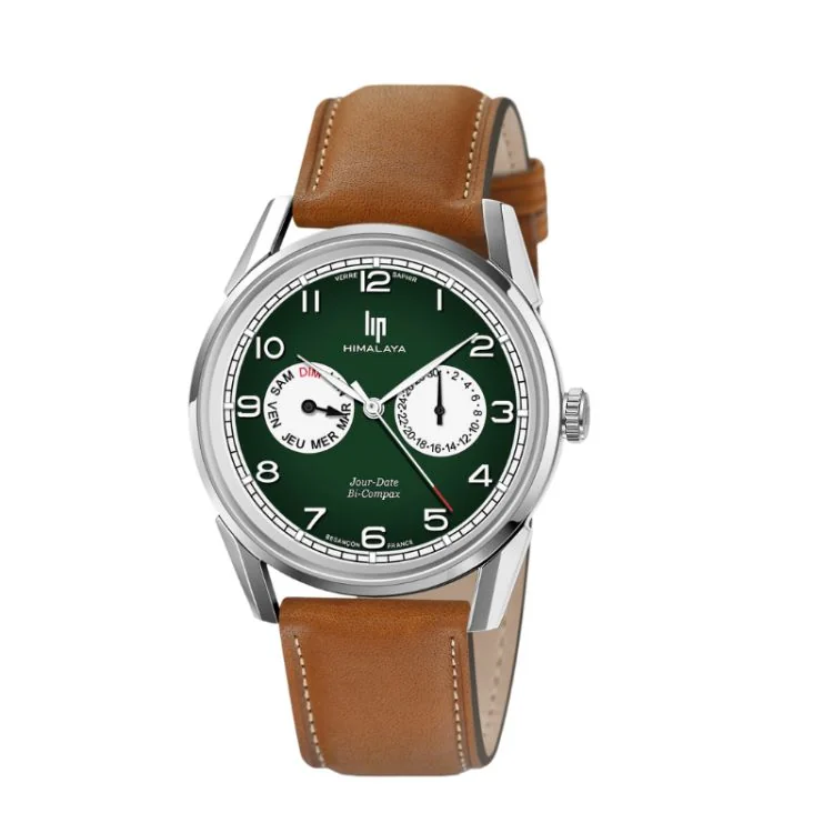 Montre LIP - Himalaya 40mm - Bi-Compax - Jours et Date - Cadran Vert