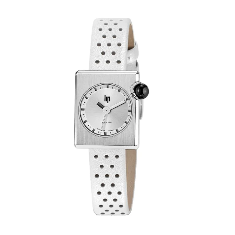 Montre LIP - Mach 2000 - Mini Square - Cadran Blanc Perforé