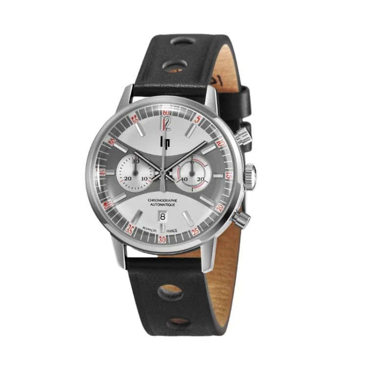 Montre LIP - Rallye 42mm - Chronographe - Automatique - Cadran Gris