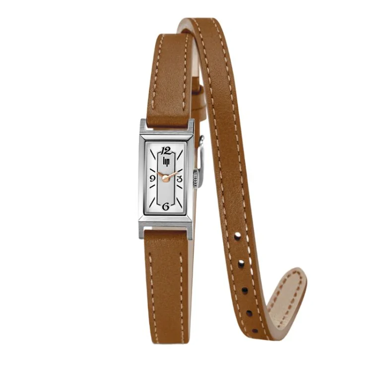 Montre LIP - T13 Churchill - Bracelet Double - Cuir Marron