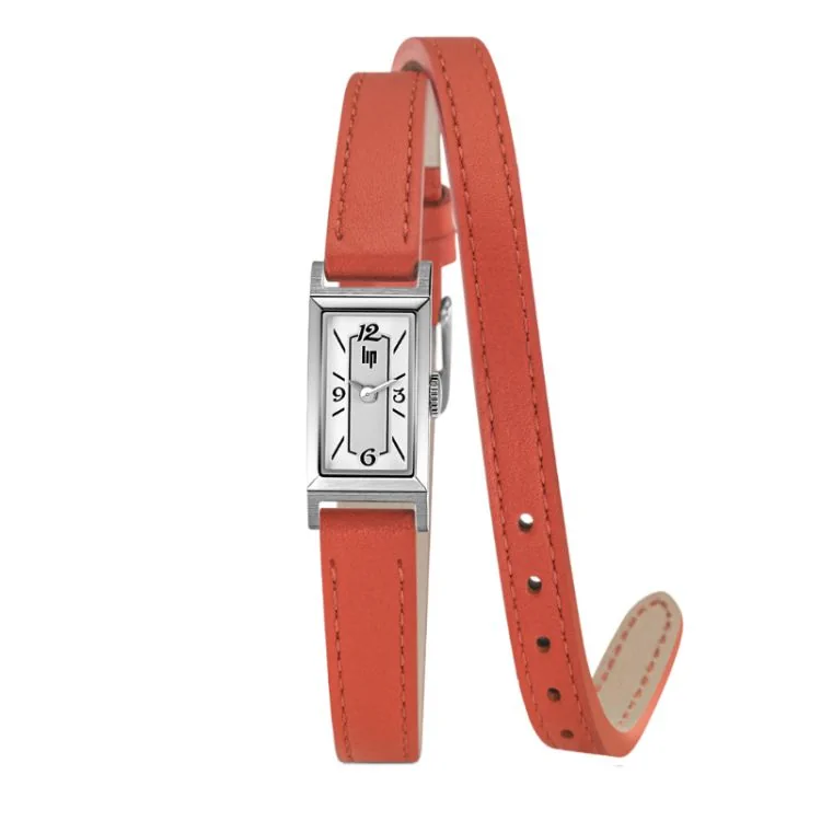 Montre LIP - T13 Churchill - Bracelet Double - Cuir Orange