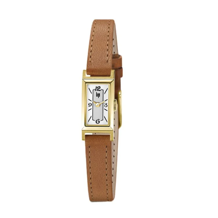 Montre LIP - T13 Churchill - Classique - Cuir Marron et Doré