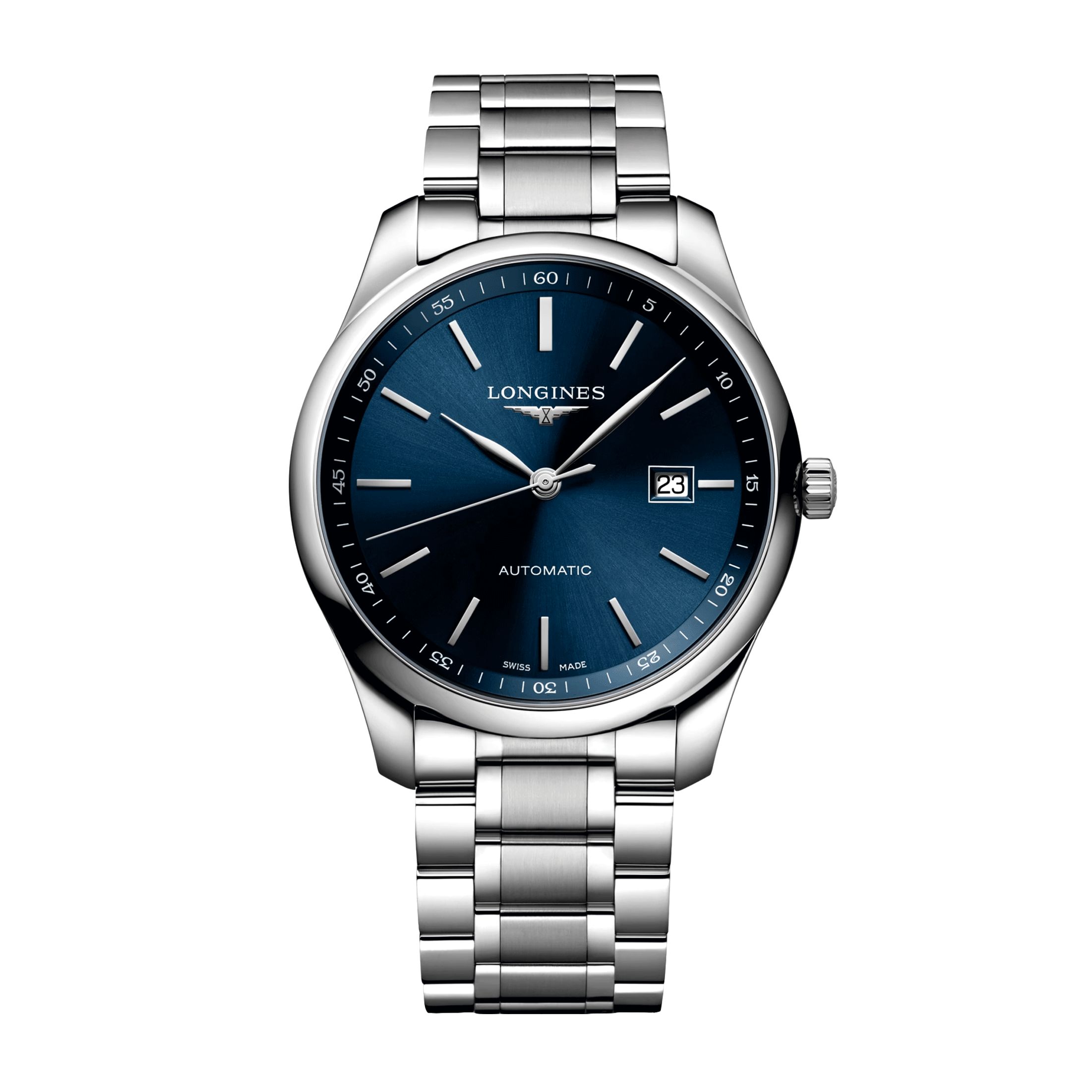 Montre Longines Master Collection automatique cadran bleu bracelet acier 42 mm
