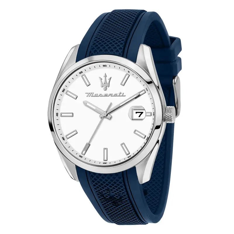 Maserati Attrazione watch White steel blue strap