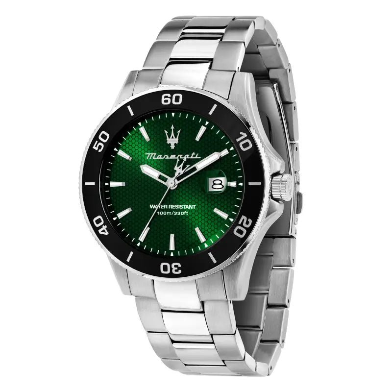 Maserati Competizione Steel Green Watch