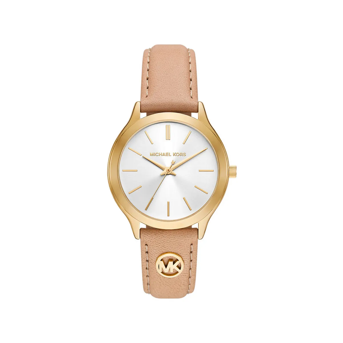 Montre MICHAEL KORS slim runway femme bracelet cuir beige