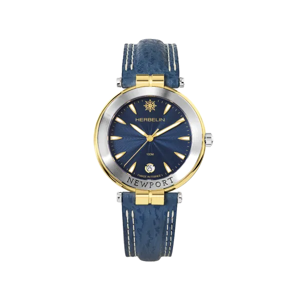 Montre Mixte HERBELIN Newport Originals Bleu Cuir - 12255T35