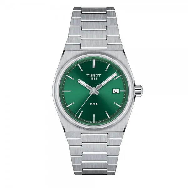 Montre Mixte Tissot PRX vert bracelet acier - Réf. T1372101108100