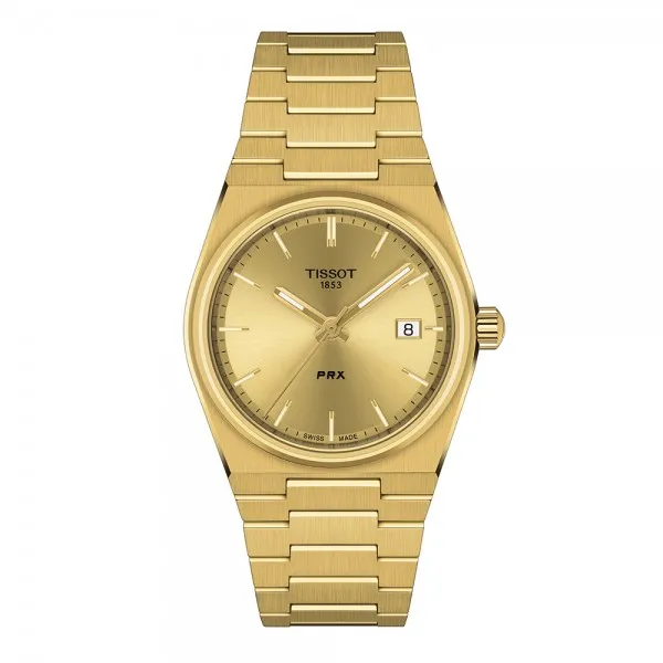 Montre Mixte Tissot PRX doré bracelet acier - Réf. T1372103302100