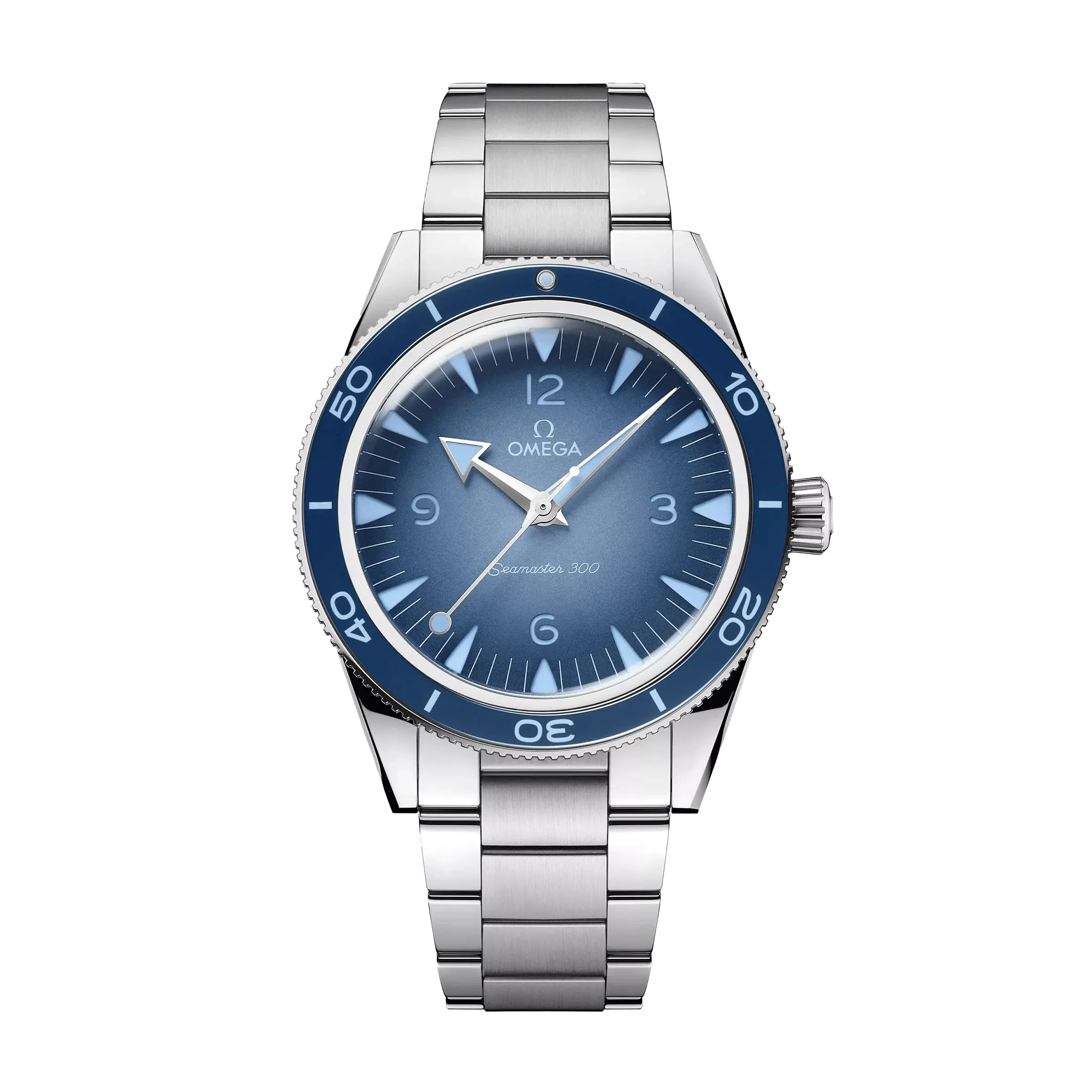 Montre Omega Seamaster 300 75ème Anniversaire Master Chronometer Co-Axial cadran bleu bracelet acier 41 mm