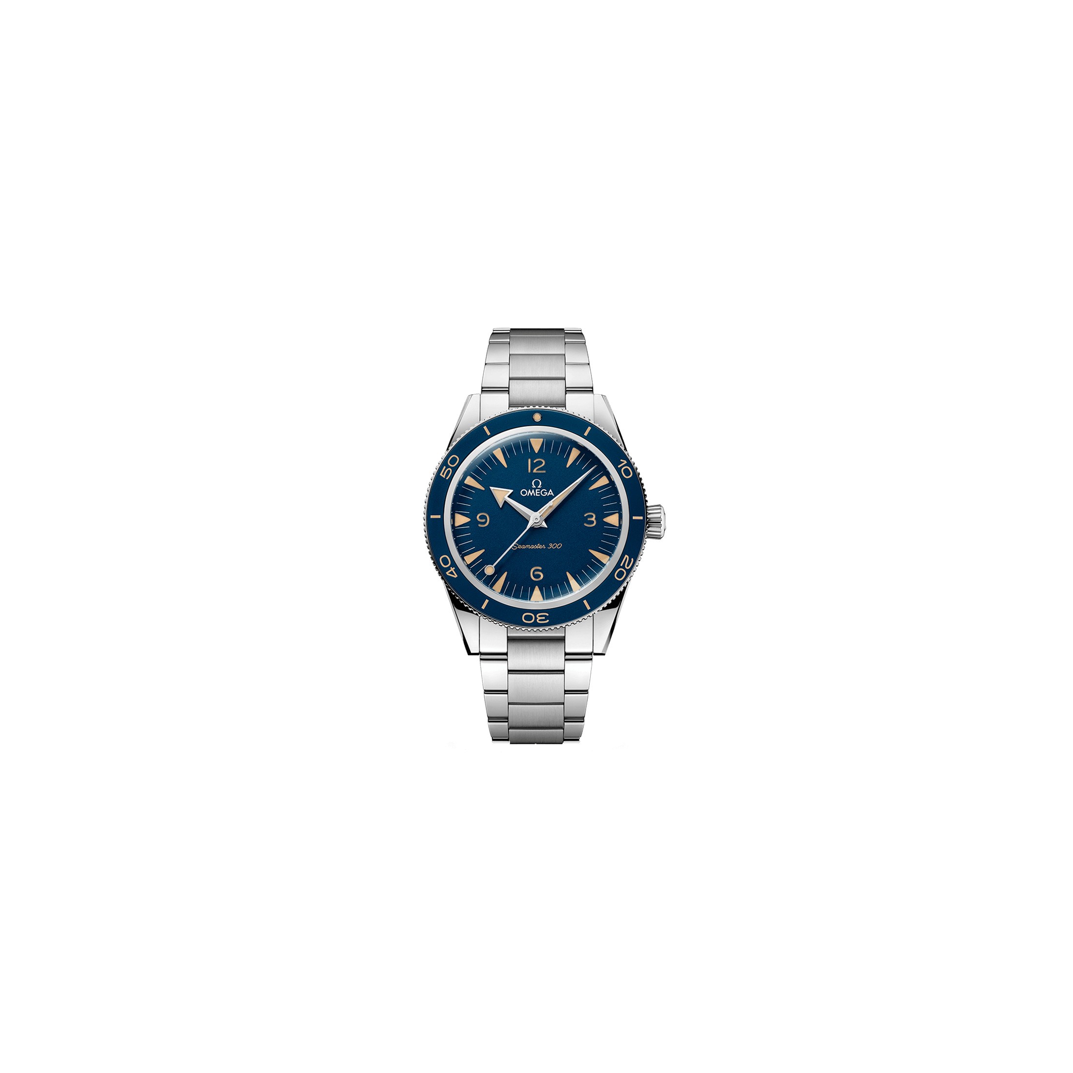 Montre Omega Seamaster 300 automatique Co-Axial cadran bleu bracelet acier 41 mm