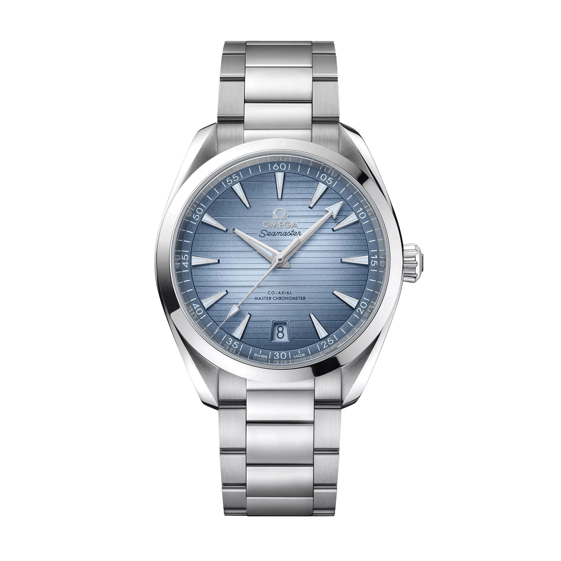 Montre Omega Seamaster Aqua Terra 150m 75ème Anniversaire Co-Axial Master Chronometer cadran bleu bracelet acier 41 mm