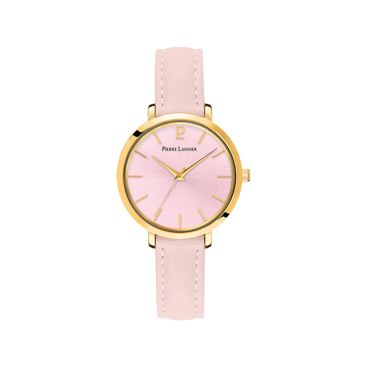 Montre PIERRE LANNIER Chouquette femme bracelet cuir rose