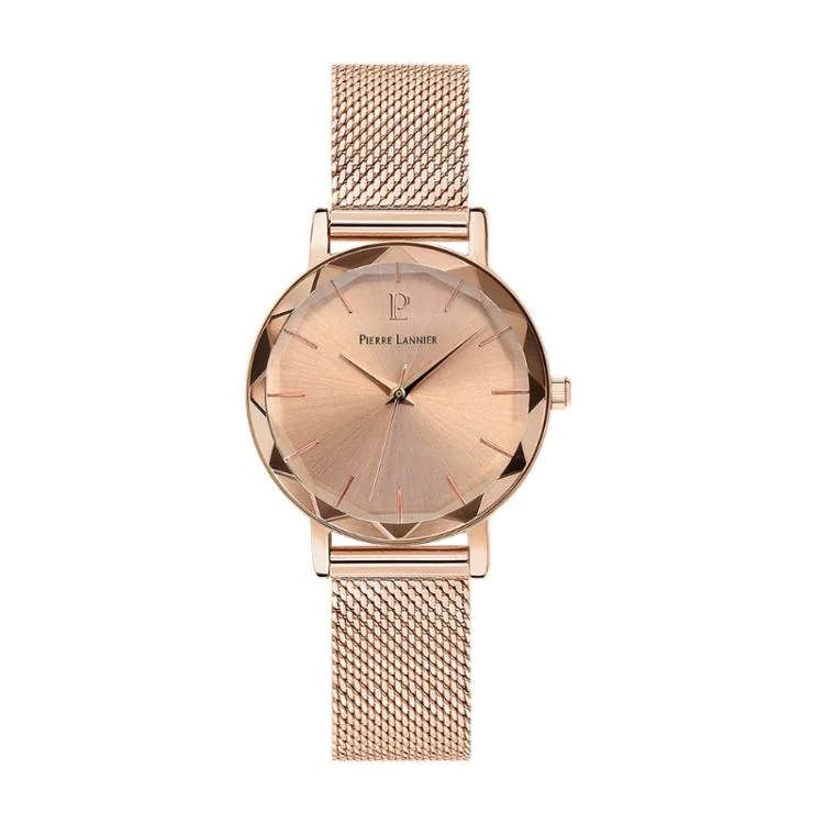 Montre Pierre Lannier - Multiples - Tendance - Maille Milanaise Rose 010P958