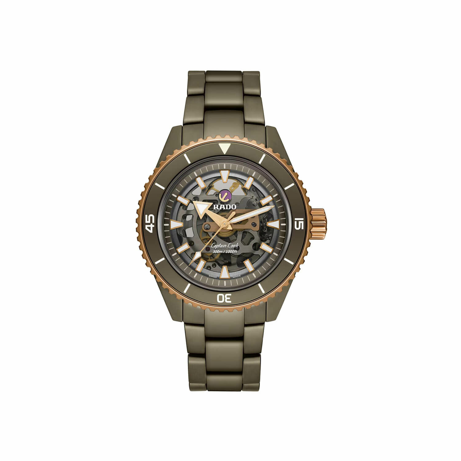 Achat Montre RADO Captain Cook Automatic High-Tech Ceramic Skeleton R32150162