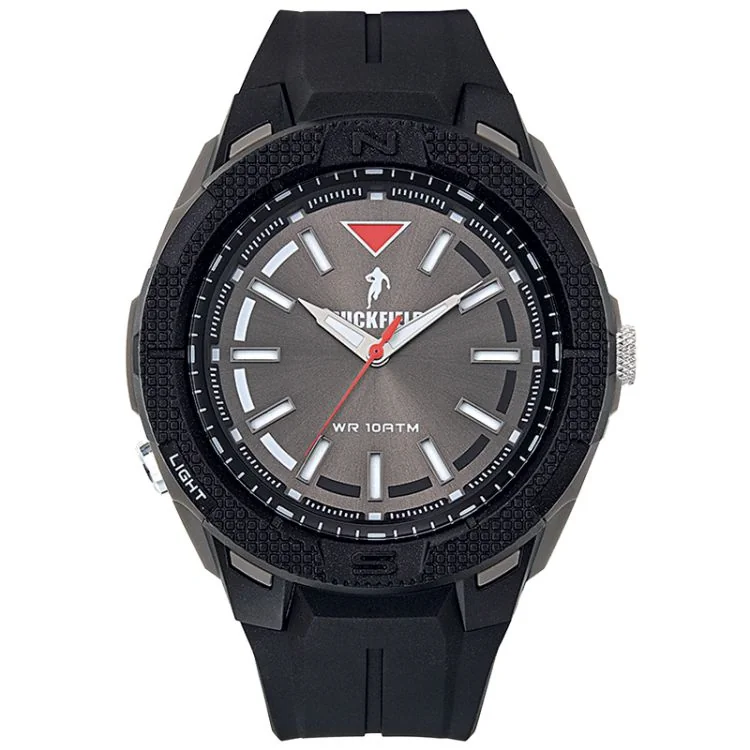Montre Ruckfield - Racing - Silicone - Cadran Gris Blanc et Noir
